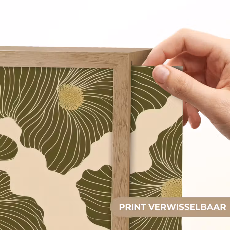 Modern - Abstract - Groen Light Box met batterij (Wandlamp) middel 907 -USP_websiteprintNL