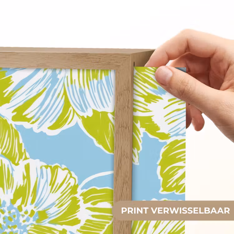 Modern - Bloemen - Groen Light Box met batterij (Wandlamp) middel 907 -USP_websiteprintNL