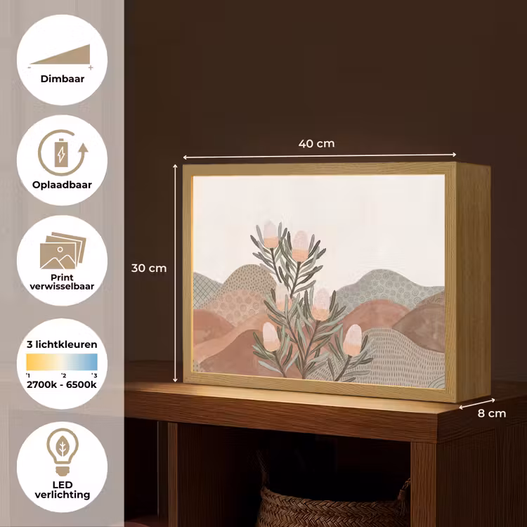 Modern - Heuvels - Terracotta Light Box met batterij (Wandlamp) middel -USP_websiteoverzichtNL