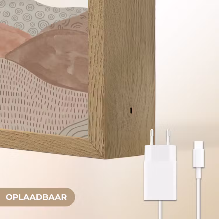 Modern - Heuvels - Terracotta Light Box met batterij (Wandlamp) middel -USP_websiteoplaadbaarNL