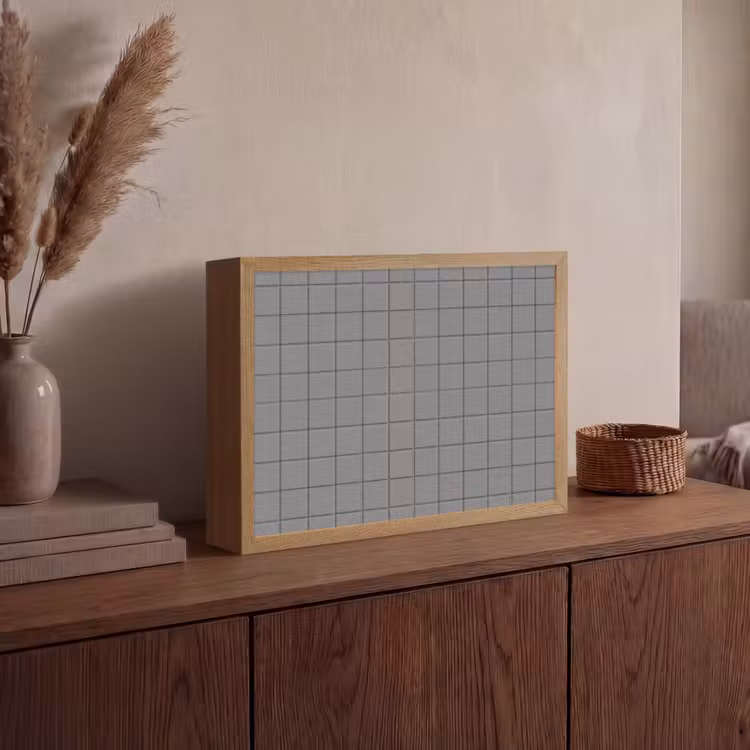 Modern - Patroon - Grijs Light Box met batterij (Wandlamp) middel 907 -sfeer2