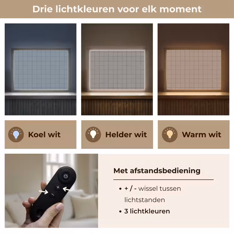 Modern - Patroon - Grijs Light Box met batterij (Wandlamp) middel 907 -USP_lichtkleurNL