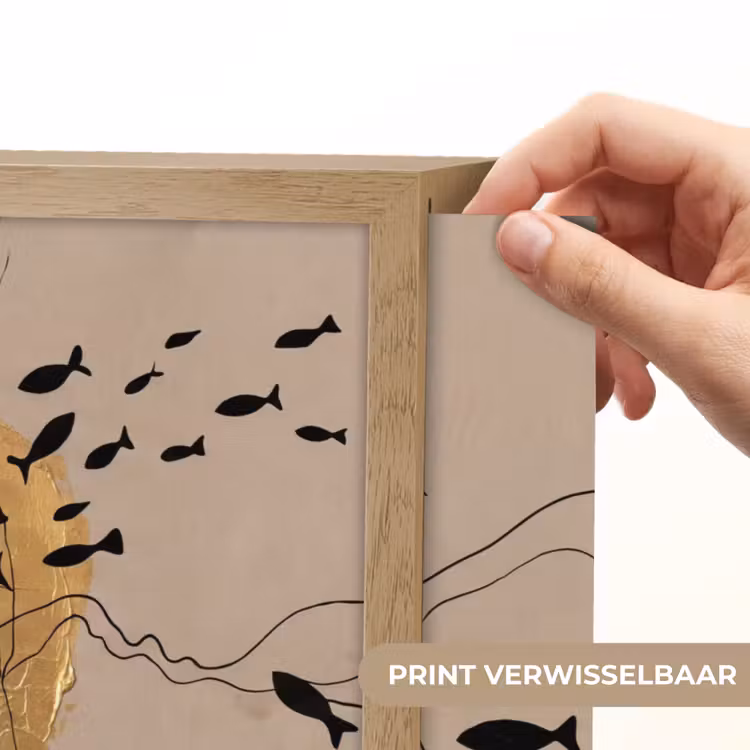Modern - Vrouw - Goud Light Box met batterij (Wandlamp) middel -USP_websiteprintNL