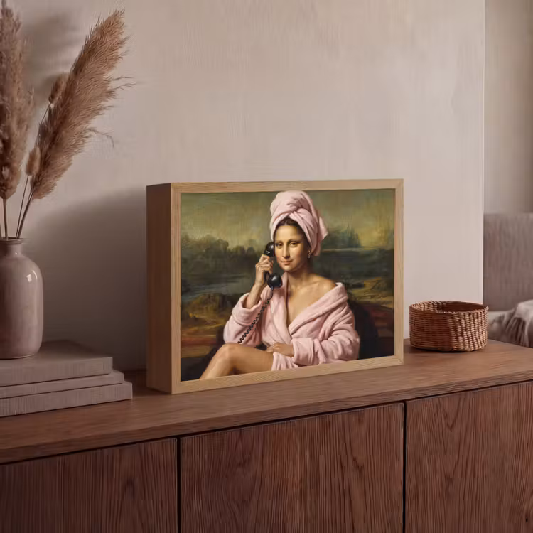 Mona - Klassiek - Roze Light Box met batterij (Wandlamp) middel -sfeer2