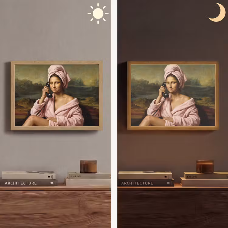 Mona - Klassiek - Roze Light Box met batterij (Wandlamp) middel -sfeer3