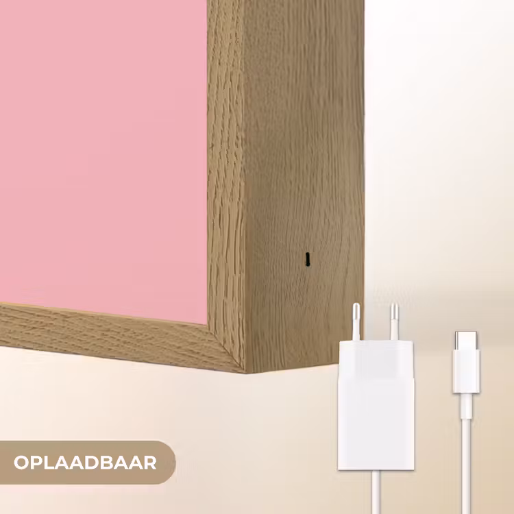 Mond - BLAH BLAH - Roze Light Box met batterij (Wandlamp) middel -USP_websiteoplaadbaarNL