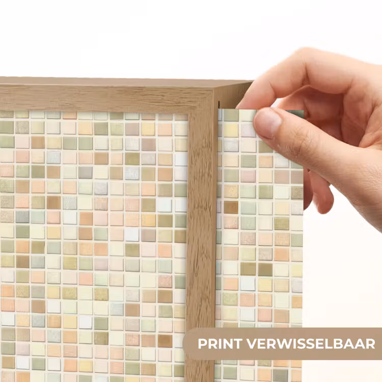 Mozaïek - Patroon - Beige Light Box met batterij (Wandlamp) middel 907 -USP_websiteprintNL