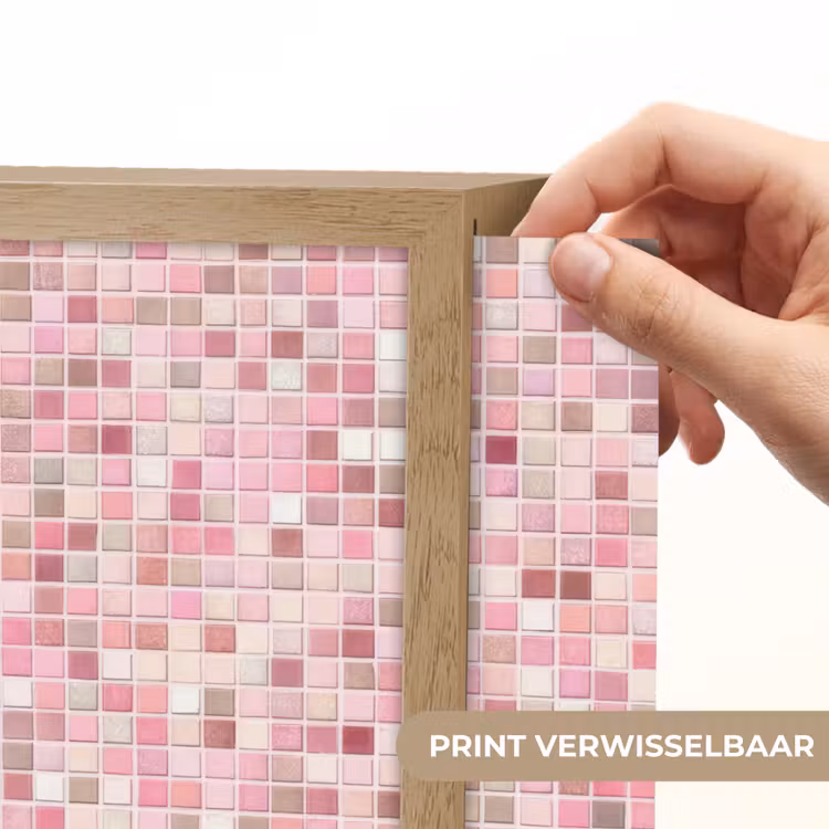 Mozaïek - Patroon - Roze Light Box met batterij (Wandlamp) middel 907 -USP_websiteprintNL
