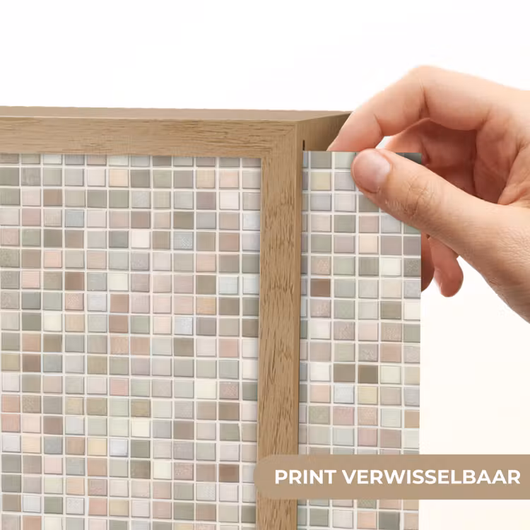 Mozaïek - Patroon- Taupe Light Box met batterij (Wandlamp) middel 907 -USP_websiteprintNL