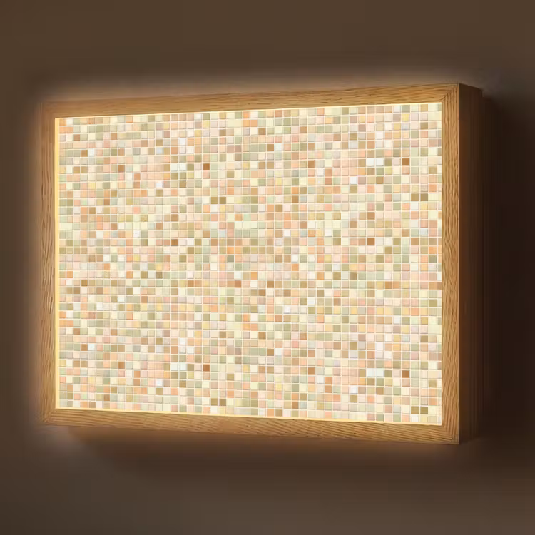 Mozaïek - Patroon - Terracotta Light Box met batterij (Wandlamp) middel 907 -z3d_website
