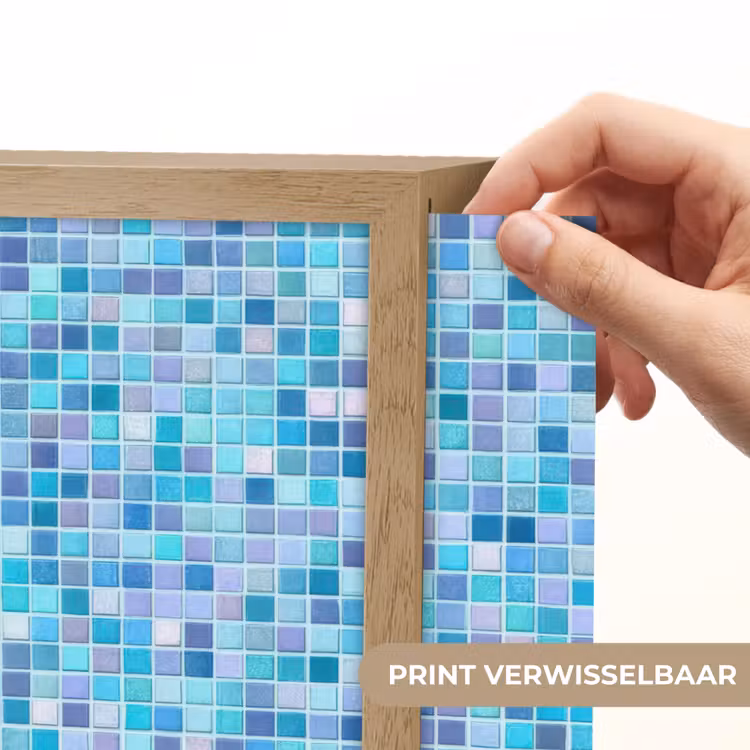 Mozaïek - Patroon - Turquoise Light Box met batterij (Wandlamp) middel 907 -USP_websiteprintNL