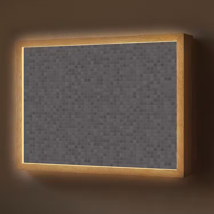 Mozaïek - Patroon - Zwart Light Box met batterij (Wandlamp) middel 907 -z3d_website