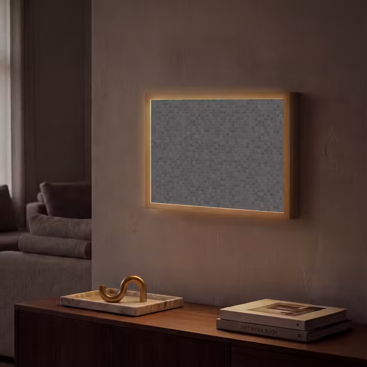 Mozaïek - Patroon - Zwart Light Box met batterij (Wandlamp) middel 907 -sfeer1