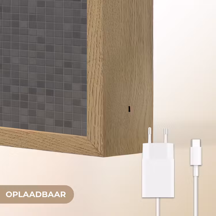 Mozaïek - Patroon - Zwart Light Box met batterij (Wandlamp) middel 907 -USP_websiteoplaadbaarNL