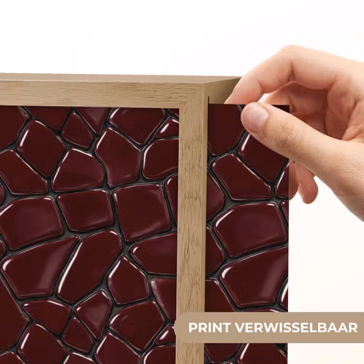 Mozaïek - Tegel - Bordeauxrood Light Box met batterij (Wandlamp) middel 907 -USP_websiteprintNL