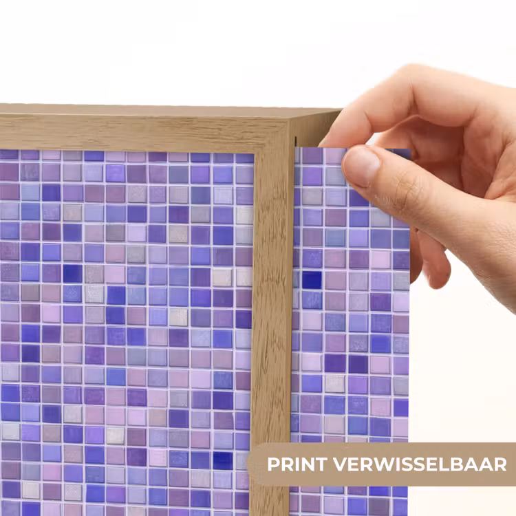 Mozaïek - Tegels - Lila - Amethist Light Box met batterij (Wandlamp) middel 907 -USP_websiteprintNL