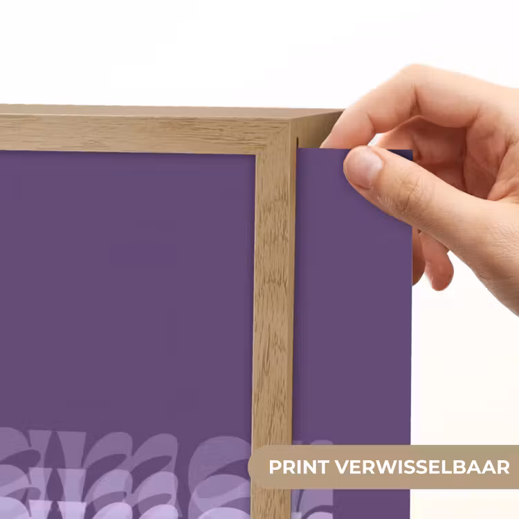 Mucho amor - Paars - Grafisch Light Box met batterij (Wandlamp) middel -USP_websiteprintNL