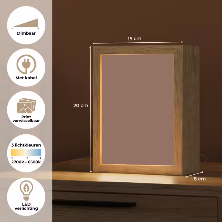 Muted - Chestnut - Bruin Light Box met kabel (Wandlamp) klein 929 -USP_websiteoverzichtNL
