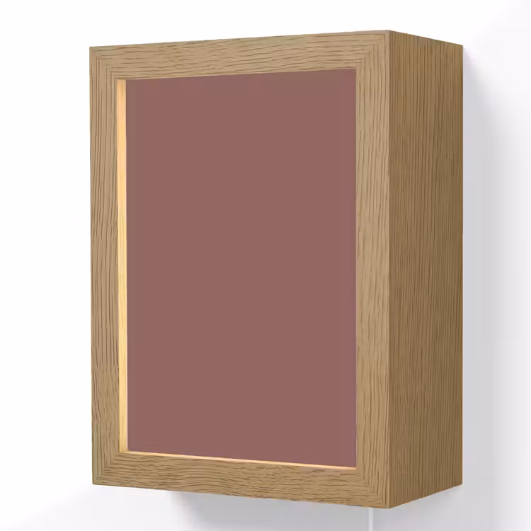 Muted - Raisin - Rood Light Box met kabel (Wandlamp) klein 929 -3d