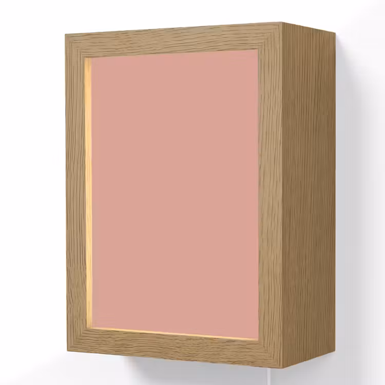 Muted - Salmon - Koraal Light Box met kabel (Wandlamp) klein 929 -3d