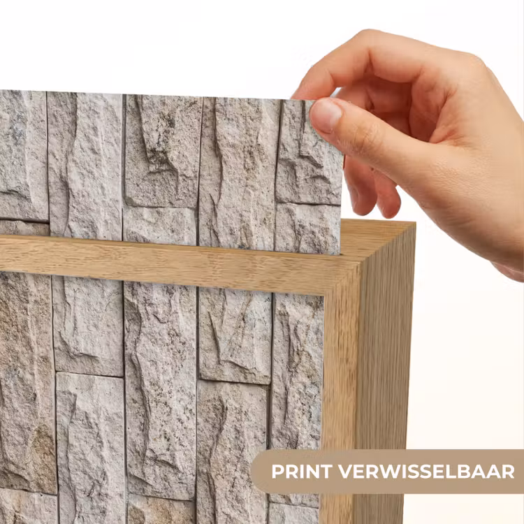 Muur - Steen - Ruw - Beige - Textuur Light Box met kabel (Wandlamp) klein -USP_websiteprintNL