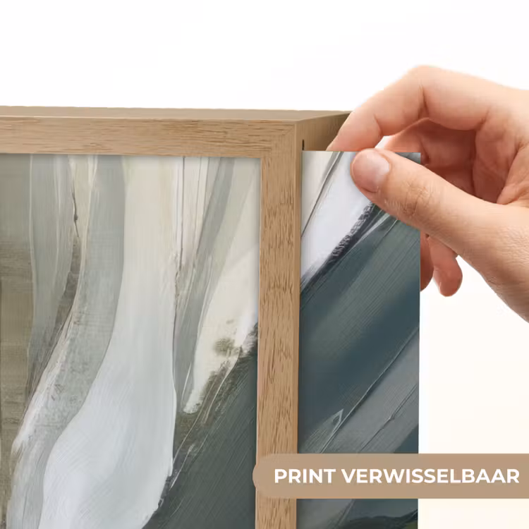 Natuur - Abstract - Groen - Penseelstreken Light Box met batterij (Wandlamp) middel -USP_websiteprintNL