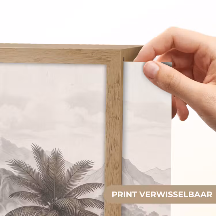 Natuur - Bergen - Rivier - Tropisch - Vintage Light Box met batterij (Wandlamp) middel -USP_websiteprintNL