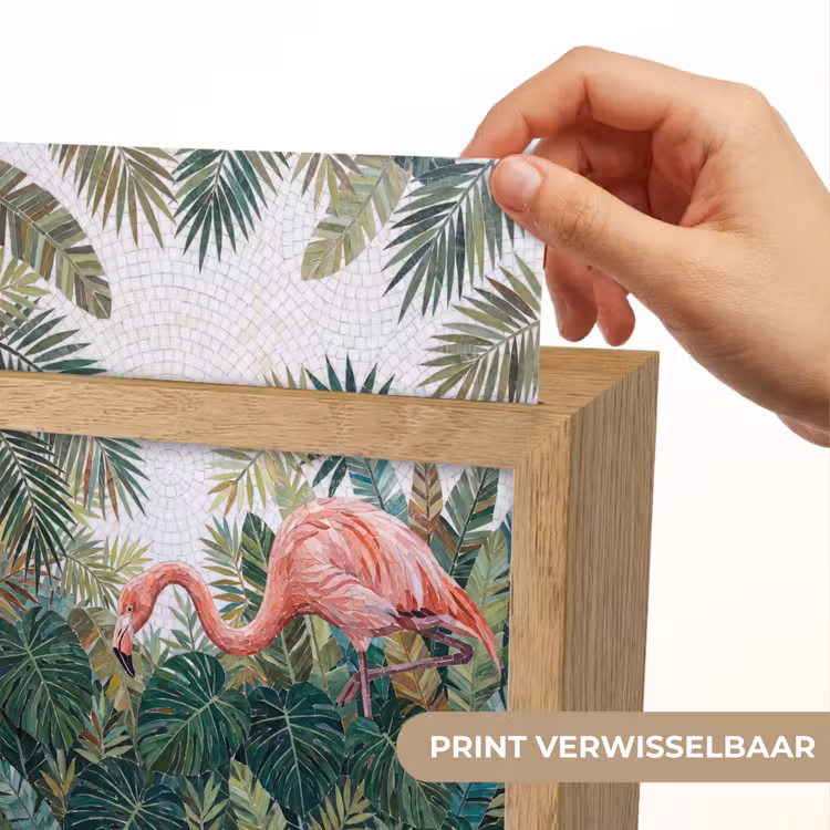 Natuur - Bladeren - Abstract - Groen - Vogel Light Box met kabel (Wandlamp) klein -USP_websiteprintNL