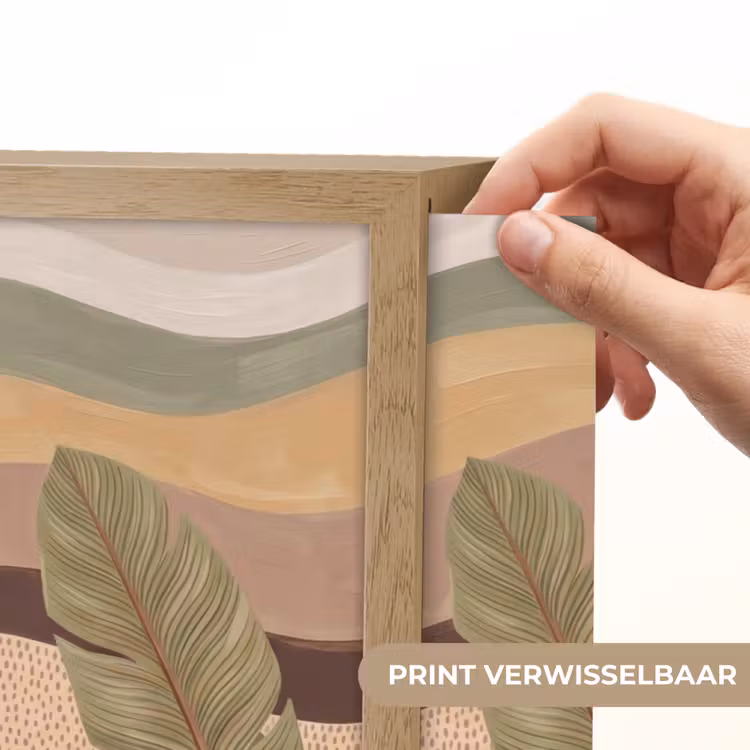 Natuur - Bladeren - Landschap - Abstract - Aardetinten Light Box met batterij (Wandlamp) middel -USP_websiteprintNL