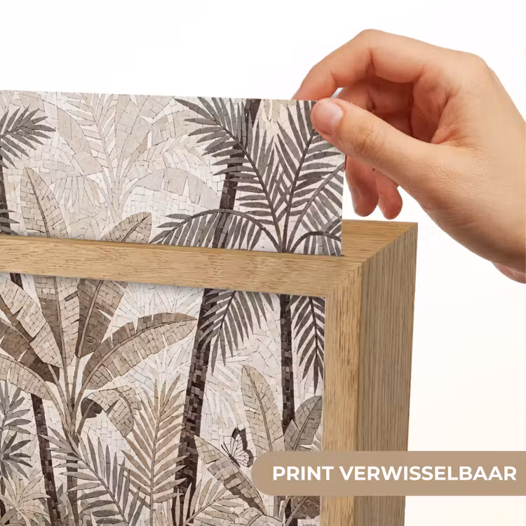 Natuur - Bladeren - Landschap - Mozaïek - Beige Light Box met kabel (Wandlamp) klein -USP_websiteprintNL