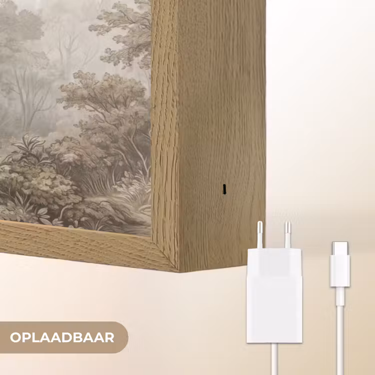 Natuur - Bos - Eik Light Box met batterij (Wandlamp) middel -USP_websiteoplaadbaarNL