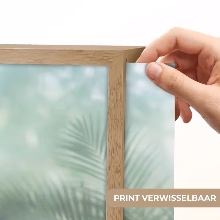 Natuur - Vervaagd - Groen - Abstract - Modern Light Box met batterij (Wandlamp) middel -USP_websiteprintNL
