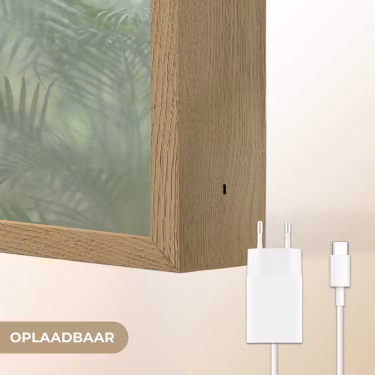 Natuur - Vervaagd - Groen - Abstract - Modern Light Box met batterij (Wandlamp) middel -USP_websiteoplaadbaarNL