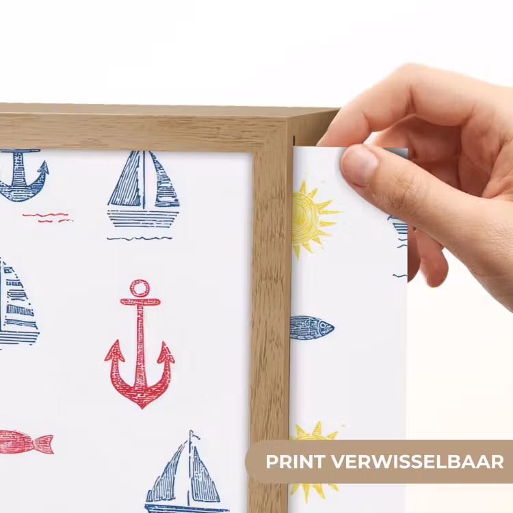 Nautisch - Illustraties - Kleurrijk Light Box met batterij (Wandlamp) middel 907 -USP_websiteprintNL