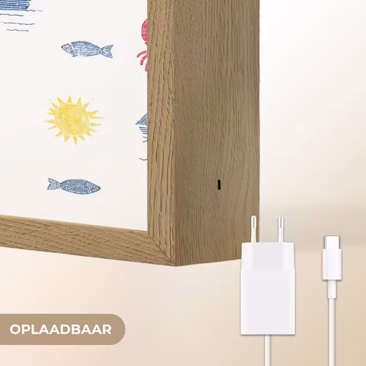 Nautisch - Illustraties - Kleurrijk Light Box met batterij (Wandlamp) middel 907 -USP_websiteoplaadbaarNL