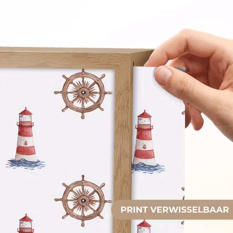 Nautisch - Klassiek - Rood Light Box met batterij (Wandlamp) middel 907 -USP_websiteprintNL