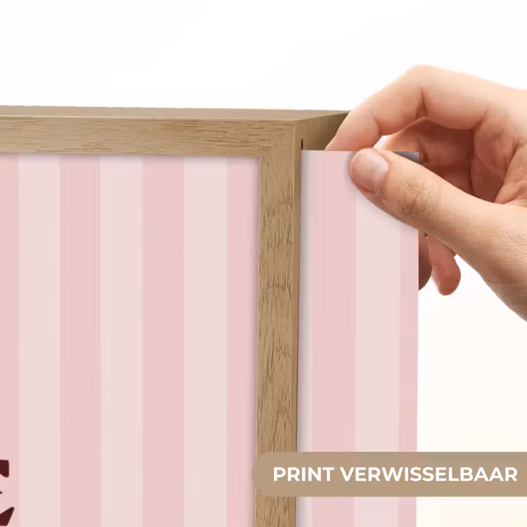 Nice - Strepen - Roze Light Box met batterij (Wandlamp) middel -USP_websiteprintNL