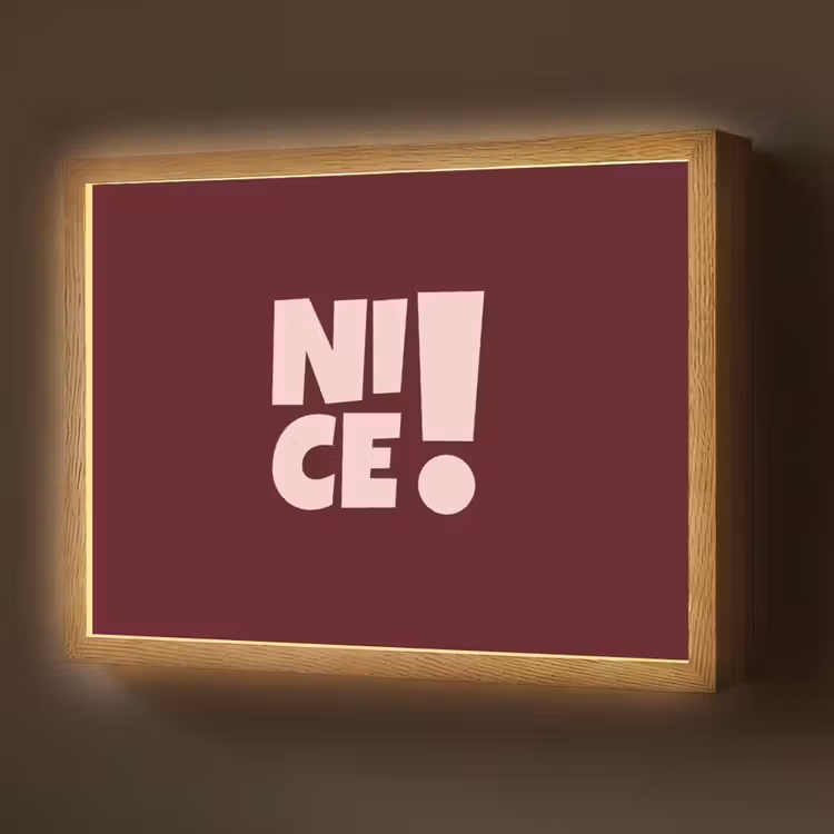 Nice - Uitroepteken - Rood Light Box met batterij (Wandlamp) middel -z3d_website
