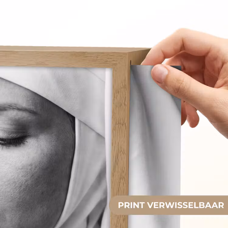 Non - Roken - Portret - Zwart - Wit - Rebels Light Box met batterij (Wandlamp) middel -USP_websiteprintNL