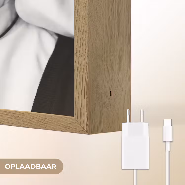 Non - Roken - Portret - Zwart - Wit - Rebels Light Box met batterij (Wandlamp) middel -USP_websiteoplaadbaarNL