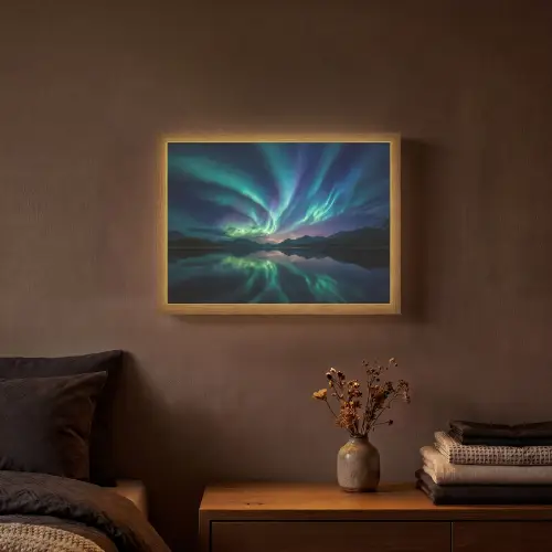 Noorderlicht - Kleurrijk - Bergmeer Light Box met batterij (Wandlamp) middel -sfeer4