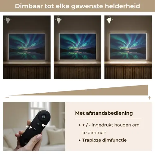 Noorderlicht - Kleurrijk - Bergmeer Light Box met batterij (Wandlamp) middel -USP_dimbaarNL