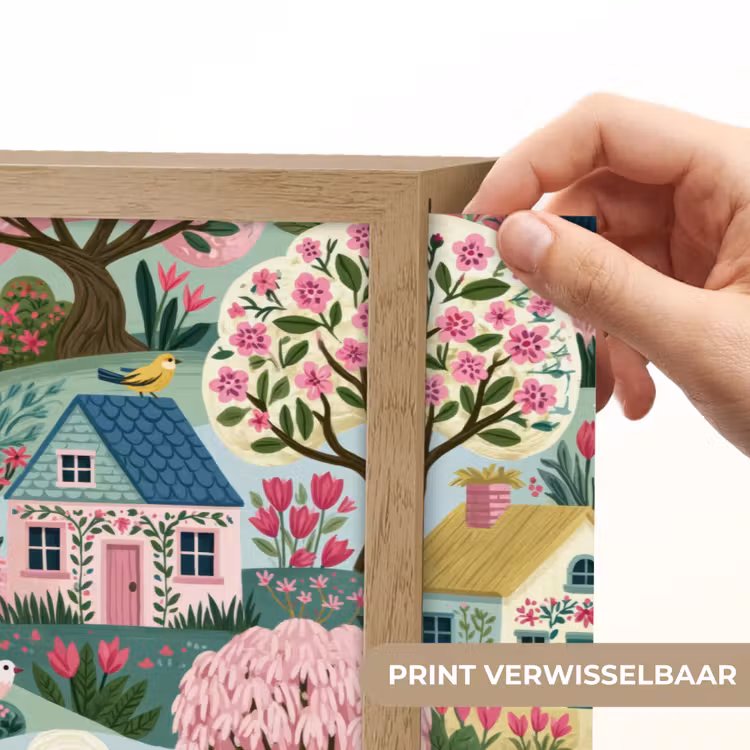 Nostalgisch - Idyllisch - Kleurrijk Light Box met batterij (Wandlamp) middel 907 -USP_websiteprintNL