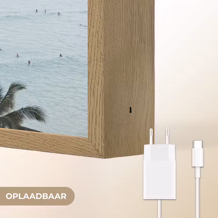 Oceaan - Palmbomen - Surfers Light Box met batterij (Wandlamp) middel -USP_websiteoplaadbaarNL