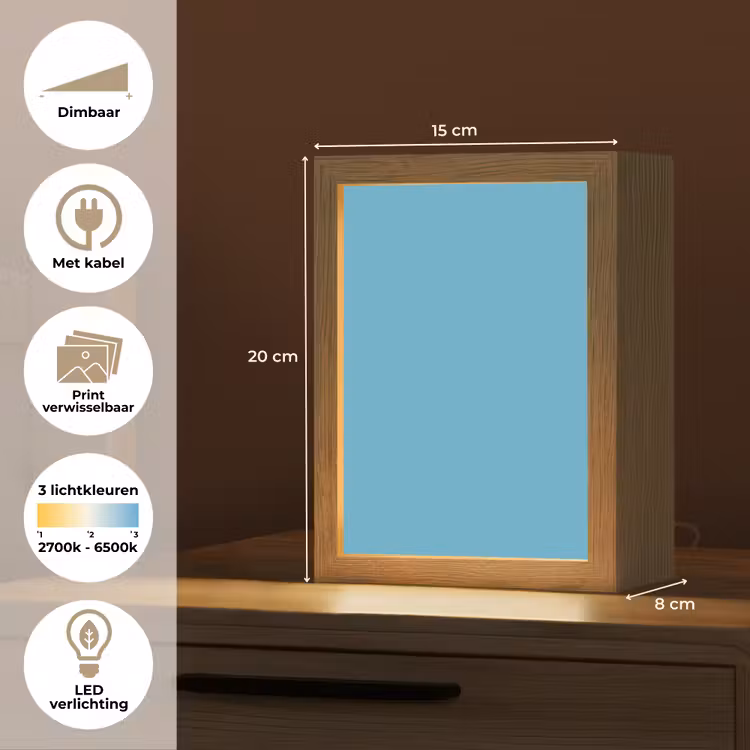 Ocean - Teal - Blauw Light Box met kabel (Wandlamp) klein 929 -USP_websiteoverzichtNL