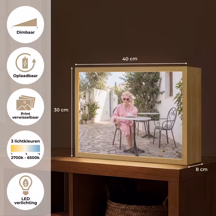 Ochtendjas - Krulspelden - Roze Light Box met batterij (Wandlamp) middel -USP_websiteoverzichtNL