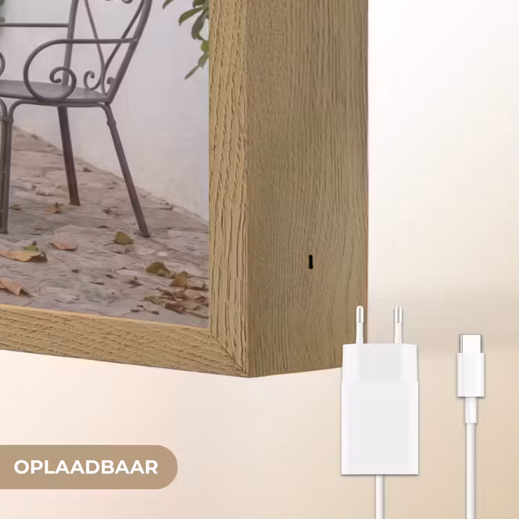 Ochtendjas - Krulspelden - Roze Light Box met batterij (Wandlamp) middel -USP_websiteoplaadbaarNL