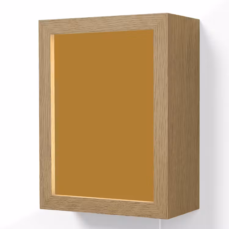 Ocre - Gold - Geel Light Box met kabel (Wandlamp) klein 929 -3d
