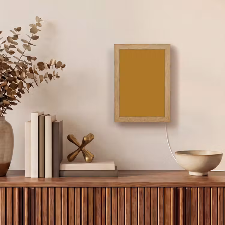 Ocre - Gold - Geel Light Box met kabel (Wandlamp) klein 929 -sfeer2