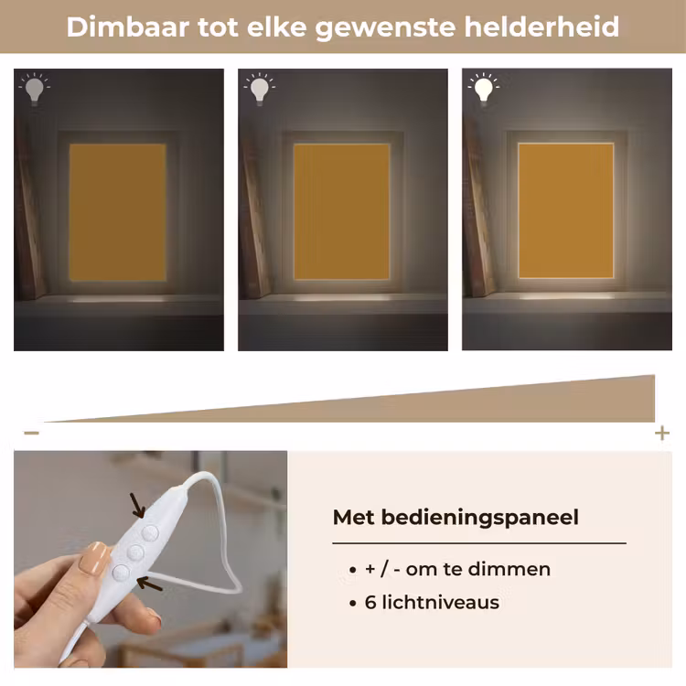Ocre - Gold - Geel Light Box met kabel (Wandlamp) klein 929 -USP_dimbaarNL